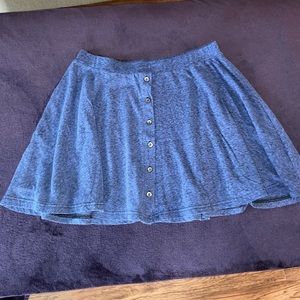 Women’s American Eagle Blue Button Skater Skirt Size Medium